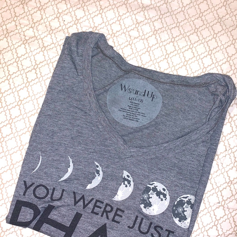 Wound Up Grey Kids Static Pattern Graphic Tee